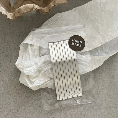 Sleek Line Minimalist Hair Pin – Silver – Pack of 04