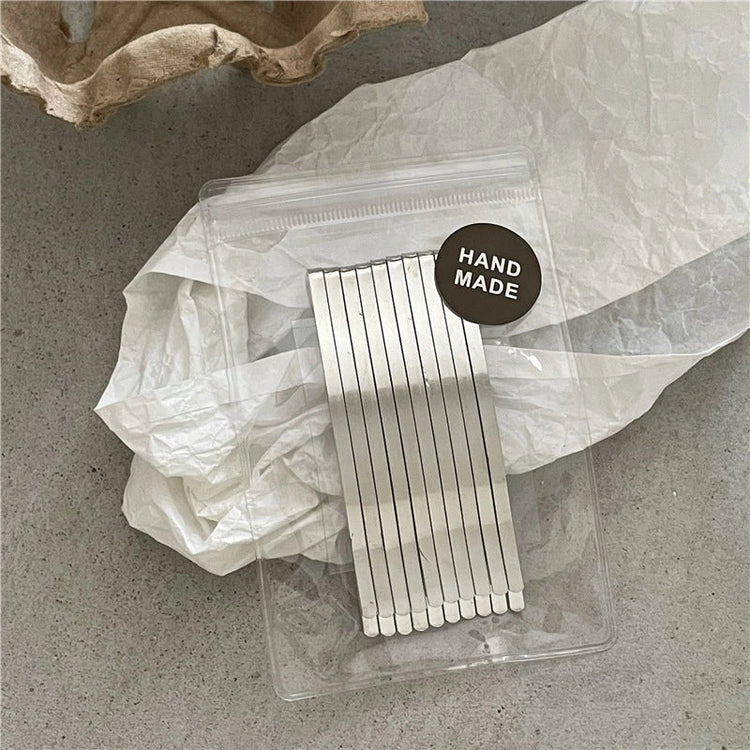 Sleek Line Minimalist Hair Pin – Silver – Pack of 04