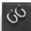 Gleam Line Stud Earrings – Silver