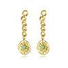 Verdant Arc Drop Earrings