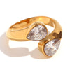 Bloom Aura Rhinestone Ring – GOLD