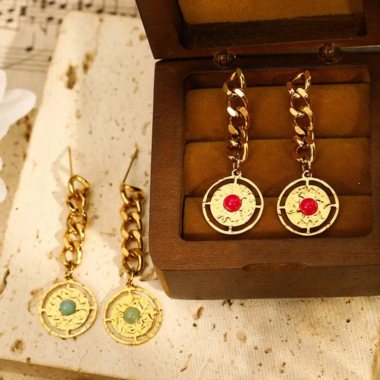 Verdant Arc Drop Earrings