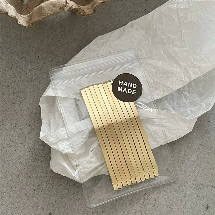Sleek Line Minimalist Hair Pin – Gold – Pack of 04