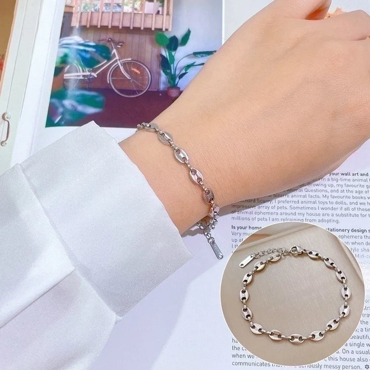 NexoLink Titanium Hand Chain – Silver