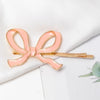 Glam Knot Metal Bow Hair Pin – Pink