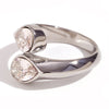Bloom Aura Rhinestone Ring – Silver