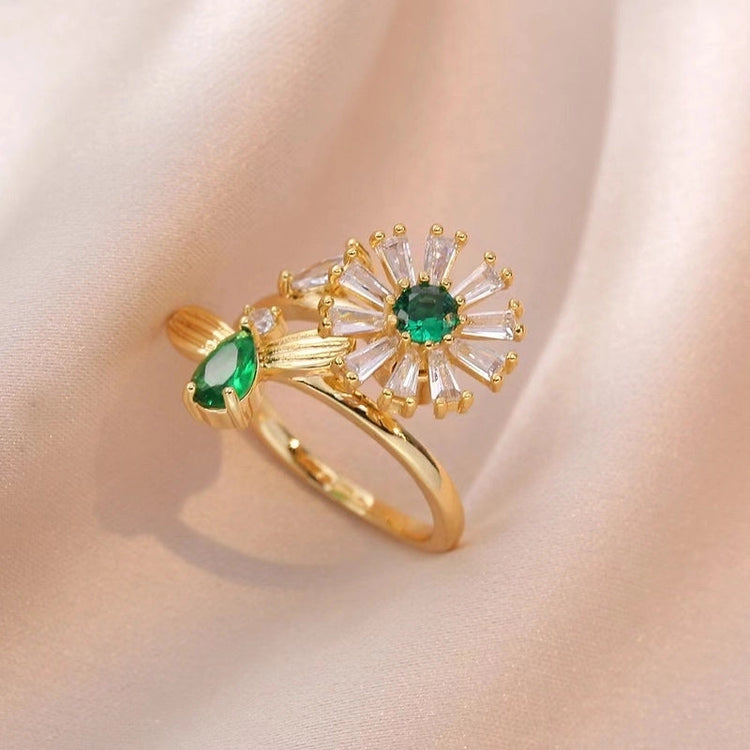 Flora Bloom Crystal Ring