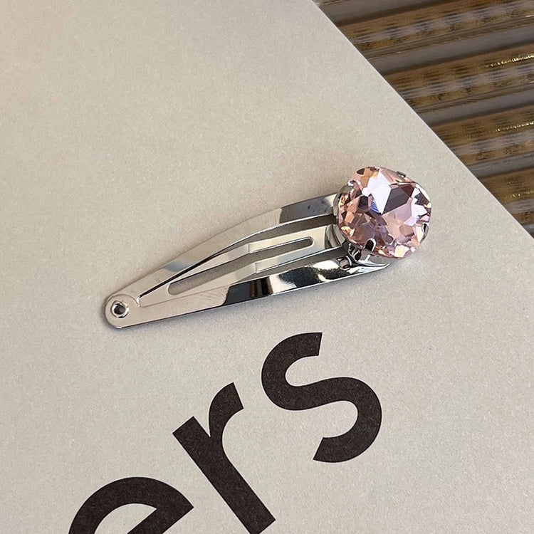 Blush Gleam – Classic Crystal Dot Hair Pin